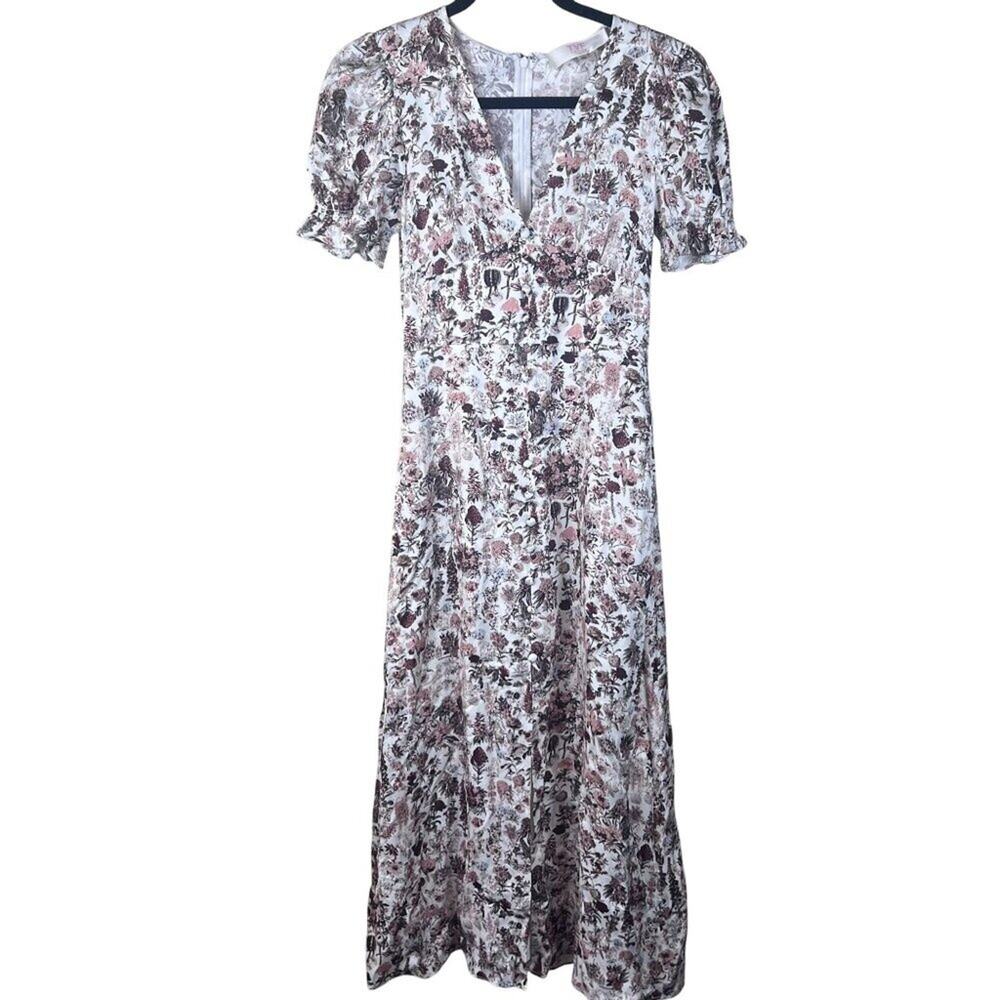 Diane Von Furstenberg TVF Cottagecore Lavender Dress Floral Garden Maxi Dress 00